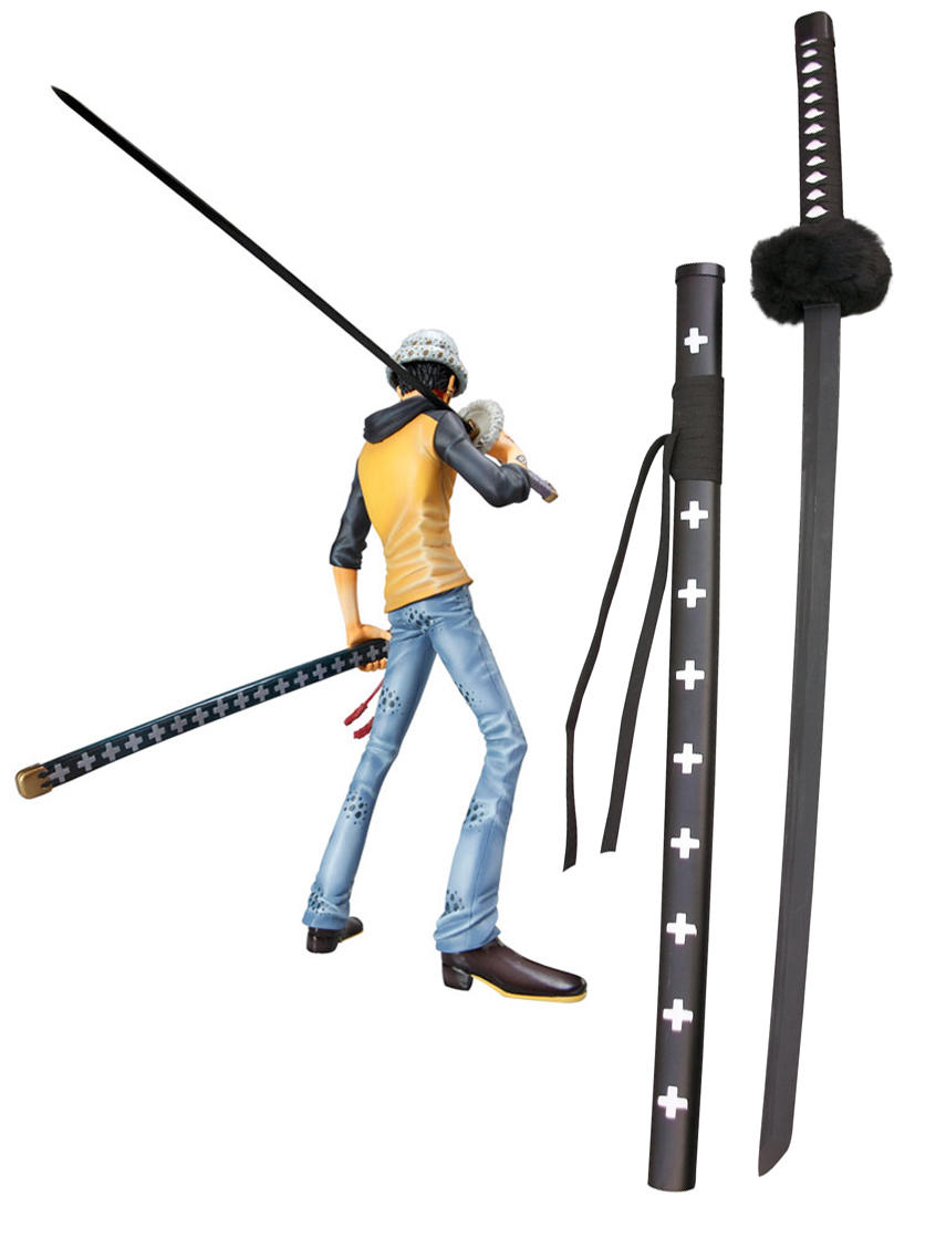 One Piece Trafalgar Law Black Sword Cosplay Wooden Weapons